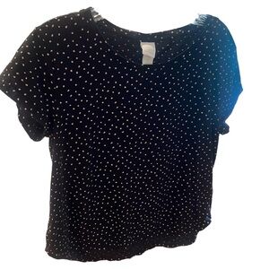 H&M Polka Dot Short Sleeve Shirt - Size Small